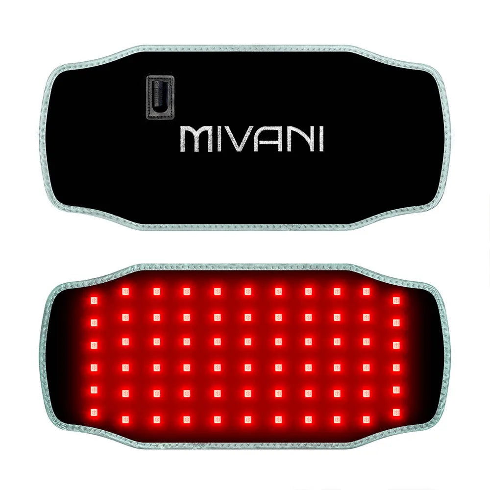 MIVANI LED light mini pad with black top and red bottom on a white background
