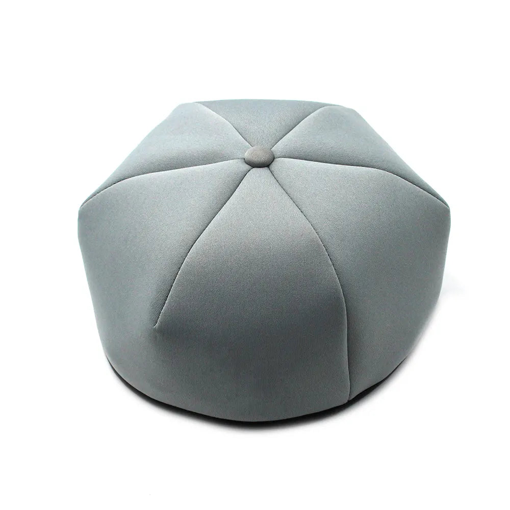 Gray style red and infrared light therapy hat on a white background