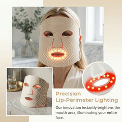 MIVANI Red Light Therapy Mask for Face, LED Face Mask 7 Colors 8 Modes with 850nm NIR, 368 LEDs Red & Blue LED Light Therapy for Wrinkles Acne at Home Skincare, 2600mAh Rechargeable Remote
