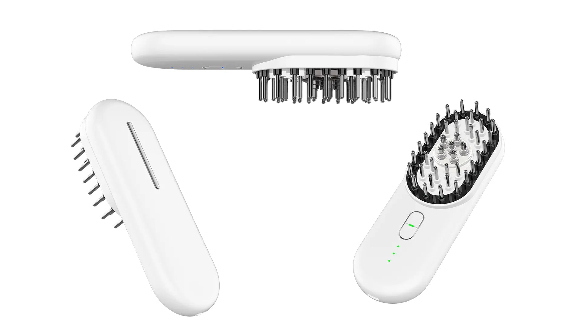 Load video: Video for Mivani LED Light Therapy Scalp Massage Comb Pro