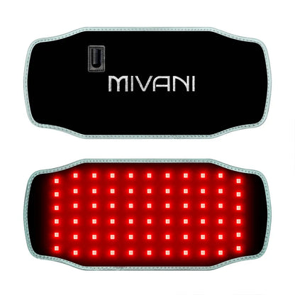 MIVANI LED light mini pad with black top and red bottom on a white background