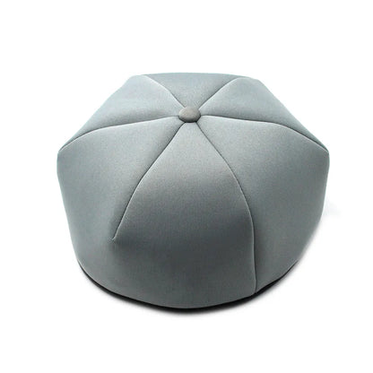 Gray style red and infrared light therapy hat on a white background